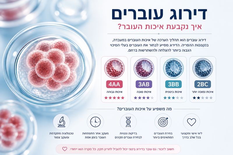 דירוג עוברים בטיפולי פוריות IVF
